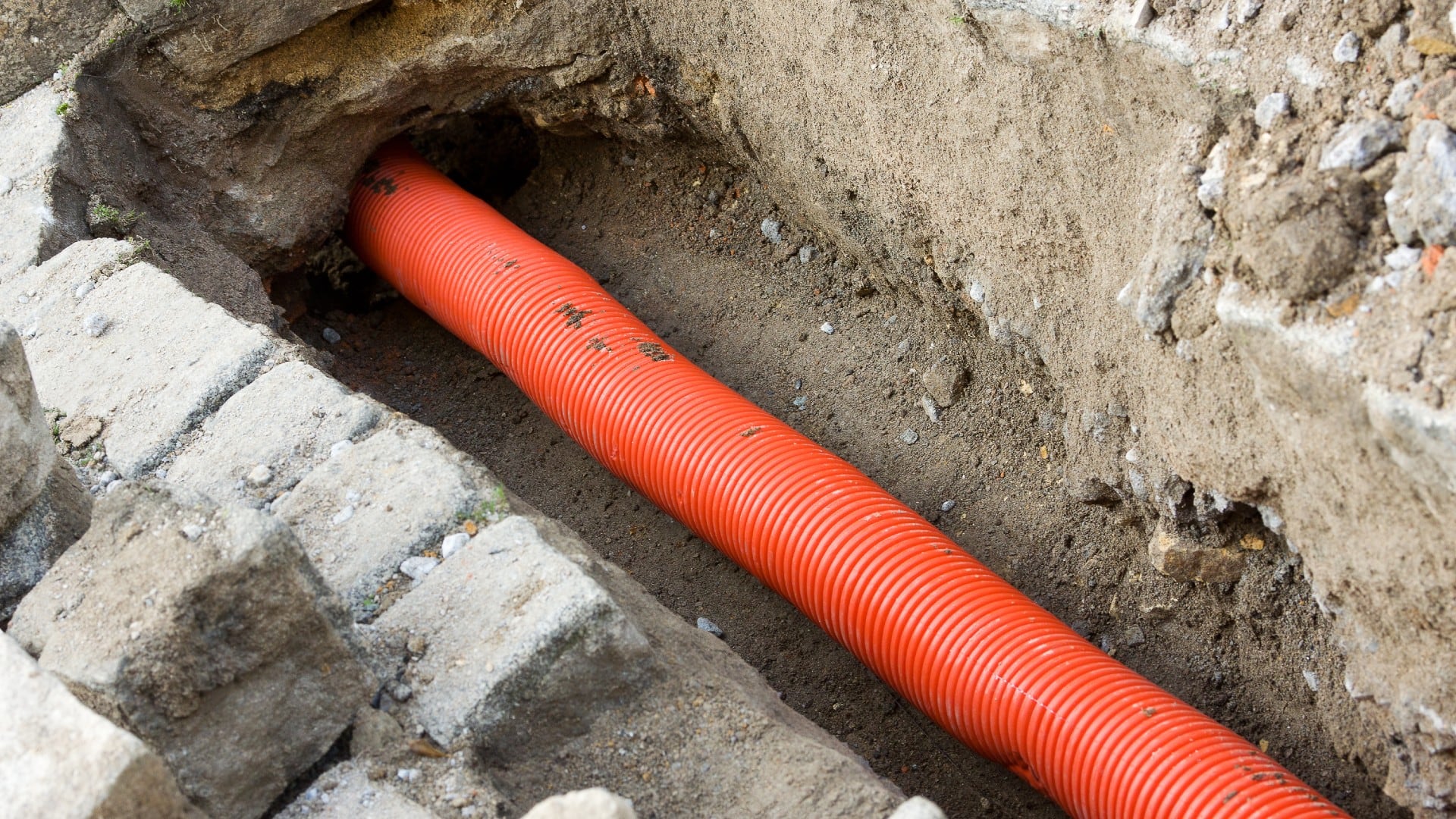underground plastic pipe