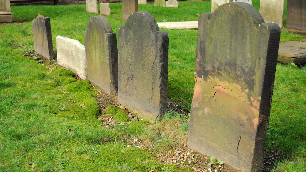 Varying headstones in a line | Different Organizations Across Cemetery Sections | US Radar