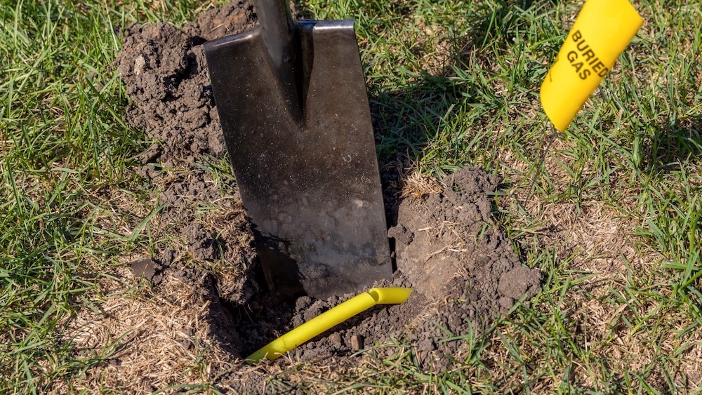 Shovel dug into buried gas line | FAQs About GPR and Detecting Environmental Hazards | US Radar